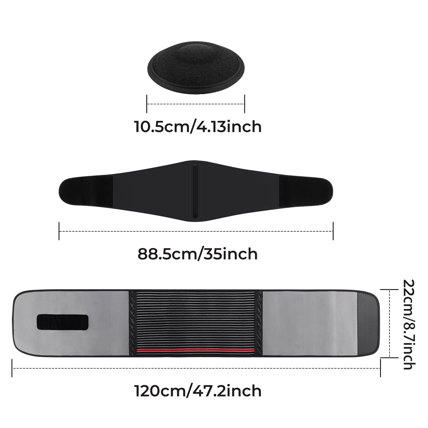 Umbilical Hernia Belt for Men and Women, Abdominal Support Binder for Women & Men with 2 Compression Pad, Belly Button Hernia Belts for Men, Abdominal Binder Post Recovery Support