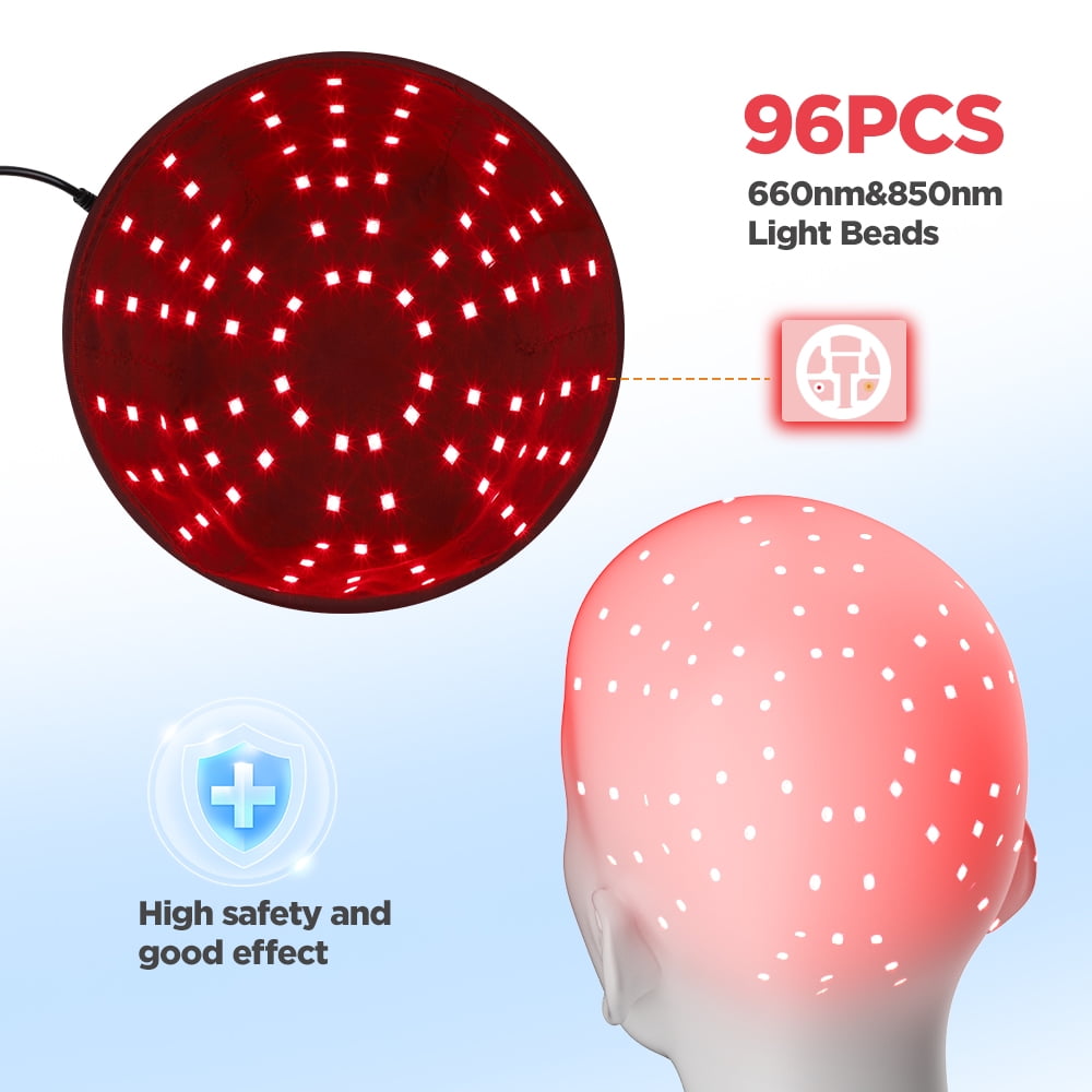 Red Light Cap, Hair Regrowth Device Cap for Hair Loss Hair Loss Treatments for Men & Women Red Light Therapyss Cap