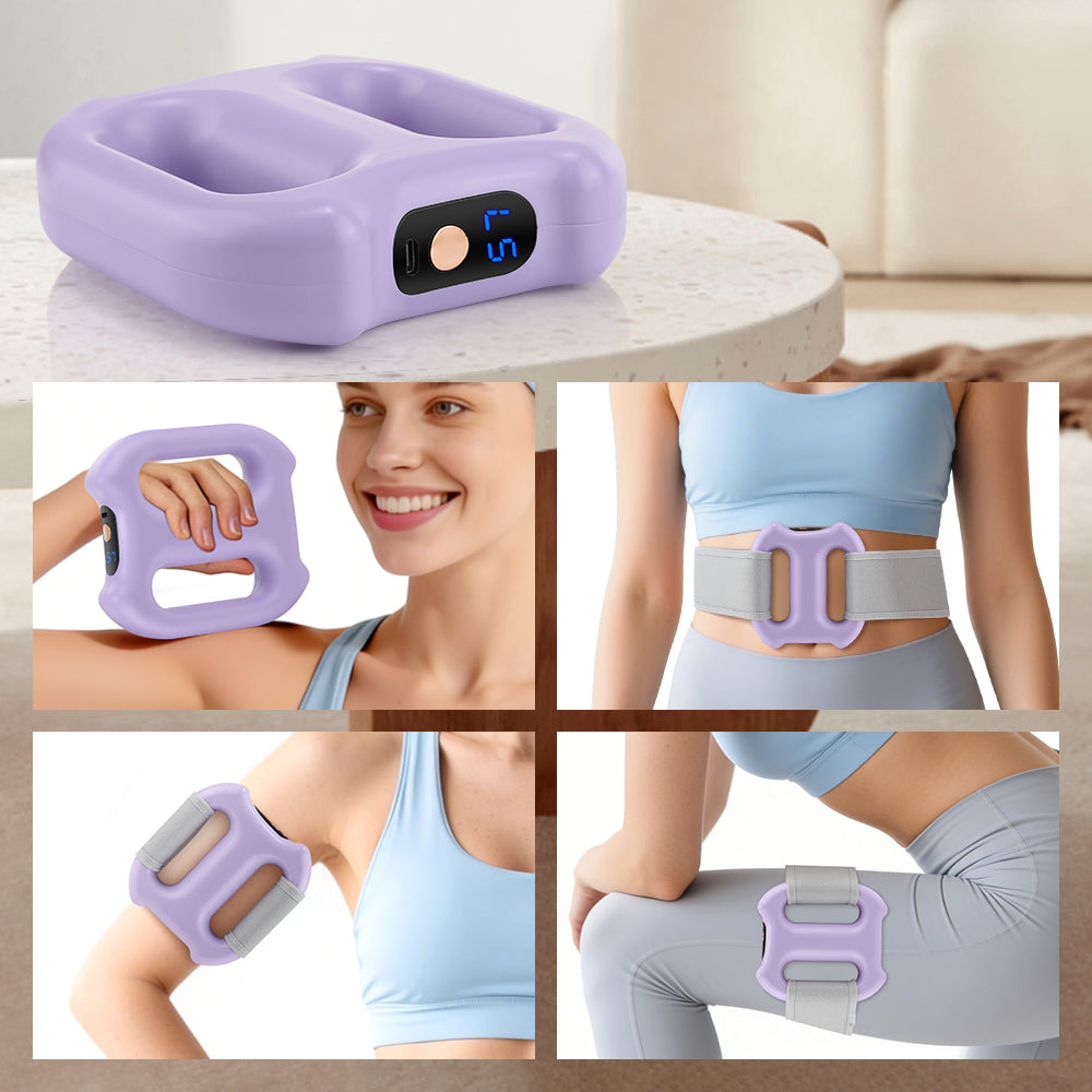 DREAMSOME Vibration Plate, 5 Intensity 3 Modes Full-Body Fascia Ring, Cordless Abdominal Massager Dual-Ring Vibration Belt for Belly, Back, Legs, Waist, Gift for Women