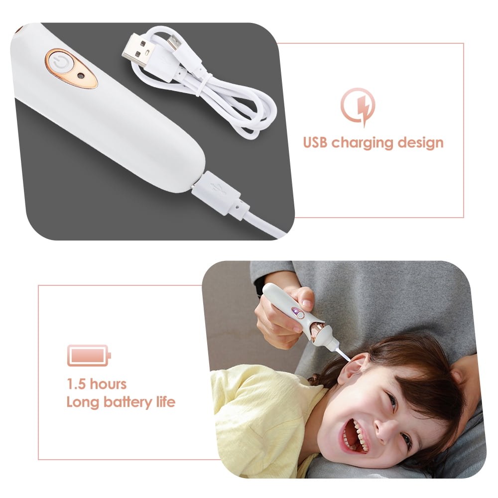 Ear Wax Removal, Safety Electric Cordless Vacuum Earwax Remover, Ear Wax Removal Cleaner Painless Cleaning Tool Kit with LED Light Powerful Suction for Adults Kids