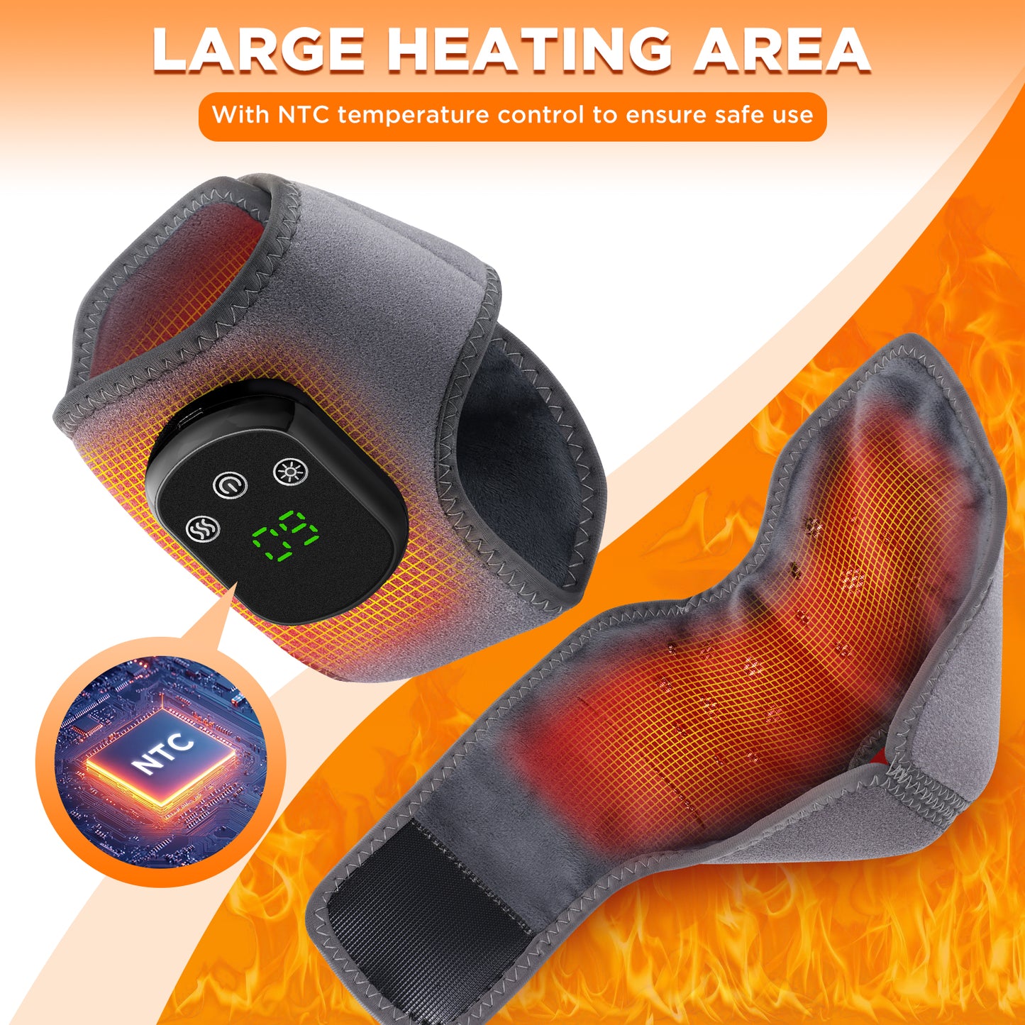 DREAMSOME Cordless Heated Foot Massager, 5 Heat 3 Vibration Foot Massager for Neuropathy, Rechargeable Ankle Massager Foot Warmer for Foot Relief, Gifts for Men Women