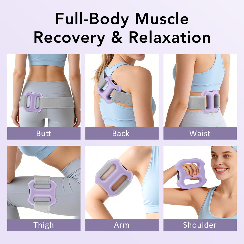 DREAMSOME Vibration Plate, 5 Intensity 3 Modes Full-Body Fascia Ring, Cordless Abdominal Massager Dual-Ring Vibration Belt for Belly, Back, Legs, Waist, Gift for Women