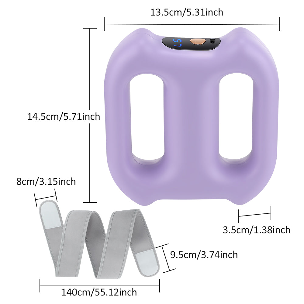 DREAMSOME Vibration Plate, 5 Intensity 3 Modes Full-Body Fascia Ring, Cordless Abdominal Massager Dual-Ring Vibration Belt for Belly, Back, Legs, Waist, Gift for Women