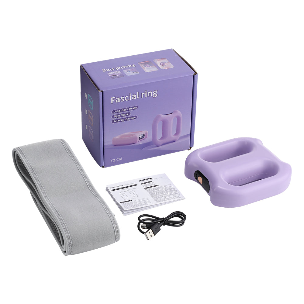 DREAMSOME Vibration Plate, 5 Intensity 3 Modes Full-Body Fascia Ring, Cordless Abdominal Massager Dual-Ring Vibration Belt for Belly, Back, Legs, Waist, Gift for Women