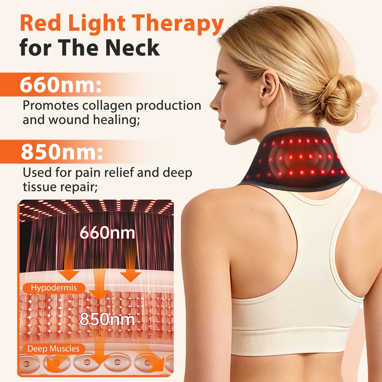 Cordless Neck Heating Pad, Heated Neck Massager with Heat Vibration Massage for Neck Relief, 3000mAh Battery Heating Pad for Neck, Ideal for Shoulders, Lower Back, Legs, and Arms