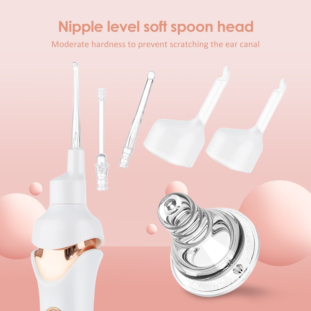 Ear Wax Removal, Safety Electric Cordless Vacuum Earwax Remover, Ear Wax Removal Cleaner Painless Cleaning Tool Kit with LED Light Powerful Suction for Adults Kids
