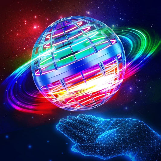 2026 Flying Orb Ball Toy, Flying Ball Ball Hand Controlled, Flying Orb Ball Toys with LED Light,Cosmic Globe Flying Spinner for 6 7 8 9+ Year Old Boys Girls Adults Christmas Birthday Gifts