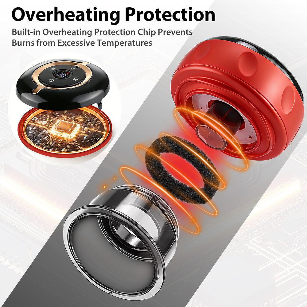 QIUGUO Cupping Massager, Smart Red Light Cupping Set with Remote, 12 Suction & 12 Heat Levels, Cordless Electric Cupping Device for Back & Body Relief