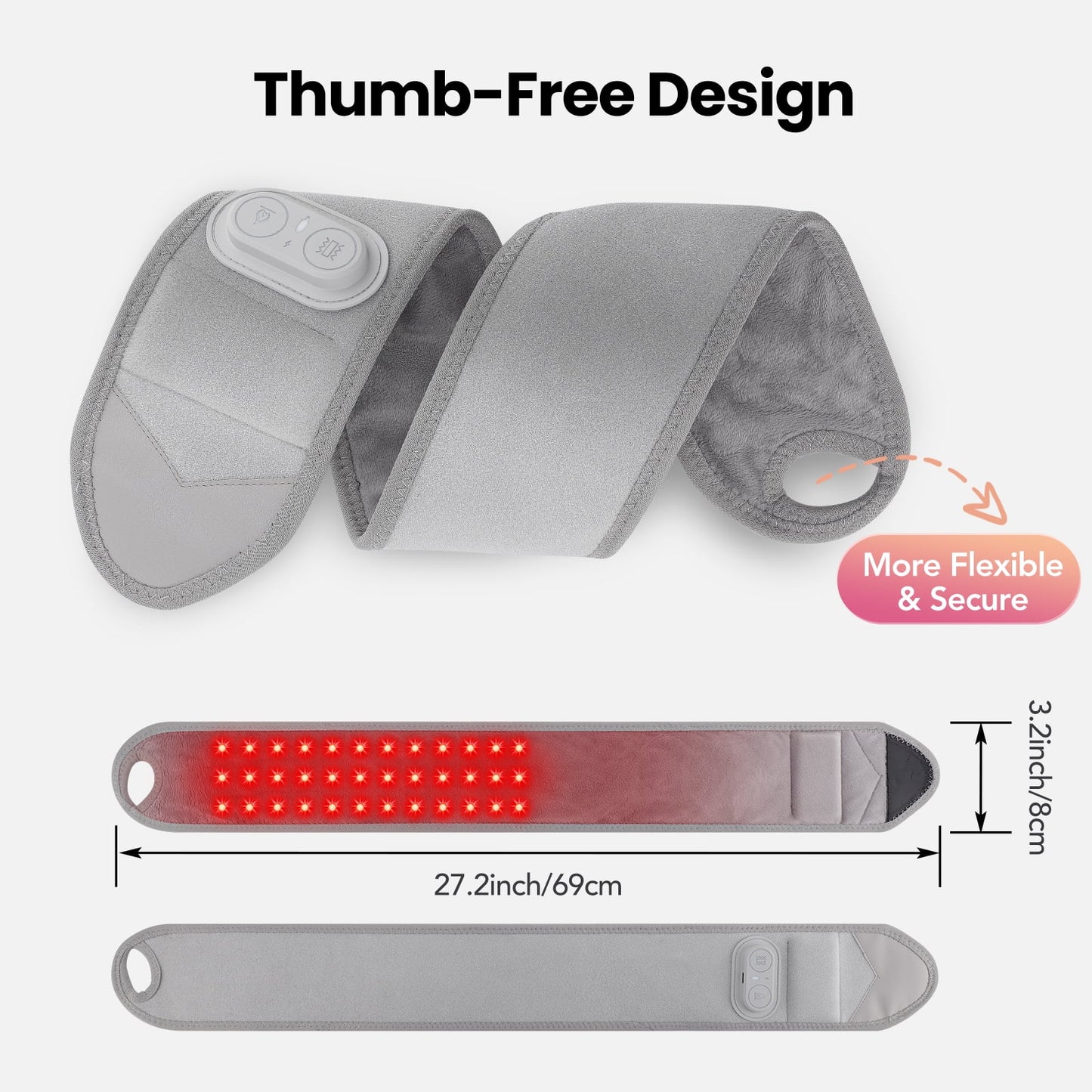 Cordless Wrist Hand Heating Pad Massage for Relief, Rechargeable Heated Wrist Brace for Carpal Tunnel, Heated Wrist Massager with 3 Heatings and 3 Vibrations, Wrist Wrap Relief, Gray
