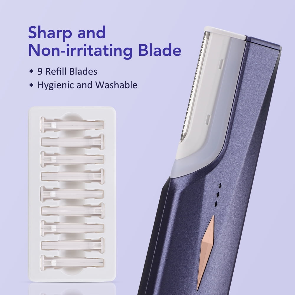 Sonic Dermaplaning Tool for Women Face, Dermaplane Razor for Face, 3 Adjustable Speeds, Sonic Exfoliation & Peach Fuzz-Hair Removal System with 9 Dermaplaning, Perfect Gifts for Women