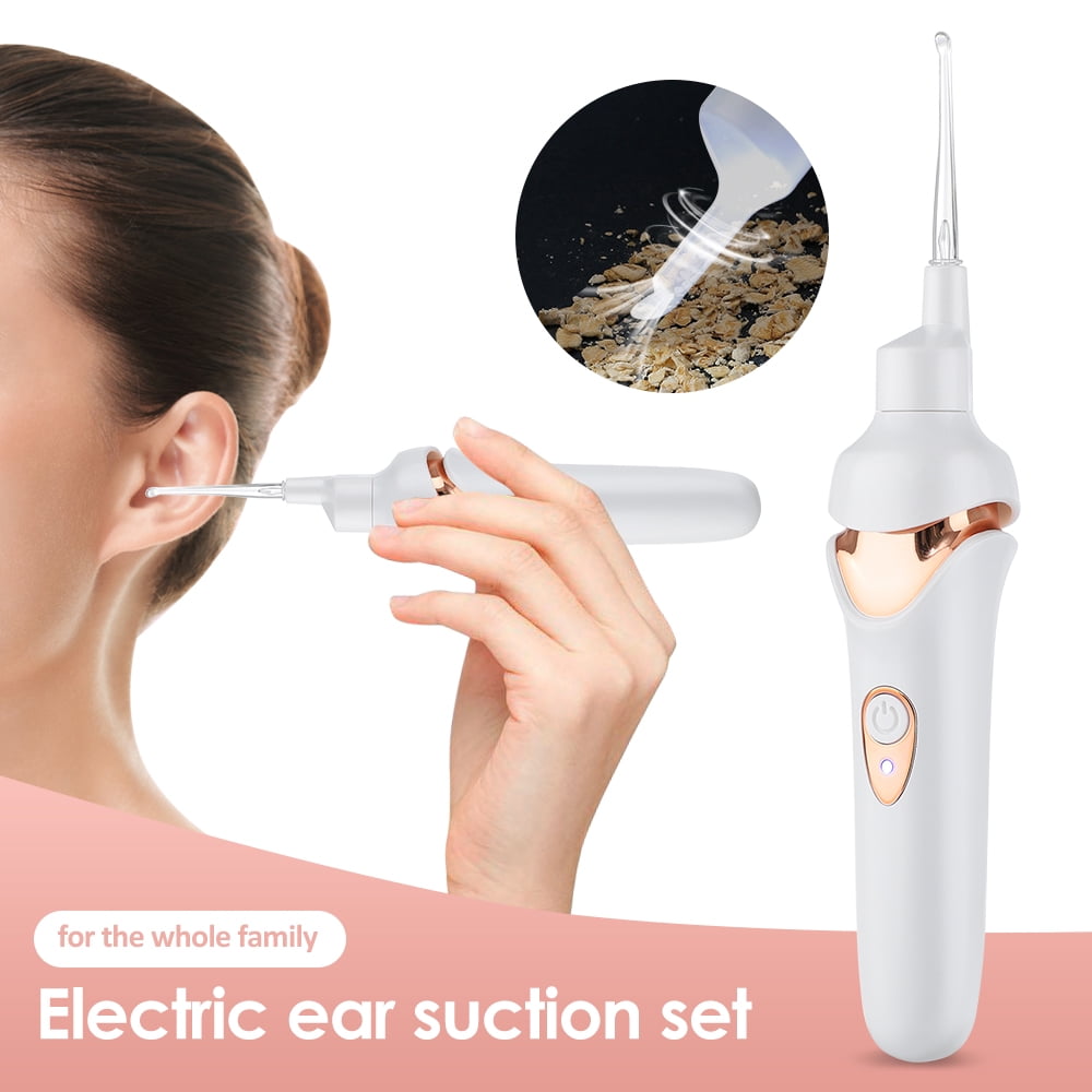 Ear Wax Removal, Safety Electric Cordless Vacuum Earwax Remover, Ear Wax Removal Cleaner Painless Cleaning Tool Kit with LED Light Powerful Suction for Adults Kids