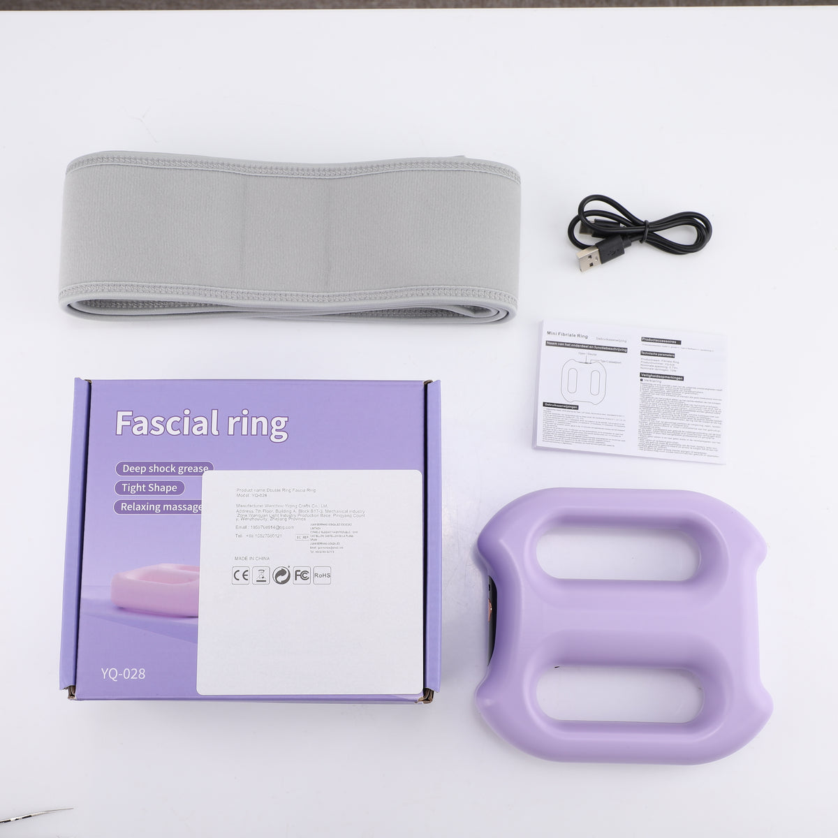 DREAMSOME Vibration Plate, 5 Intensity 3 Modes Full-Body Fascia Ring, Cordless Abdominal Massager Dual-Ring Vibration Belt for Belly, Back, Legs, Waist, Gift for Women