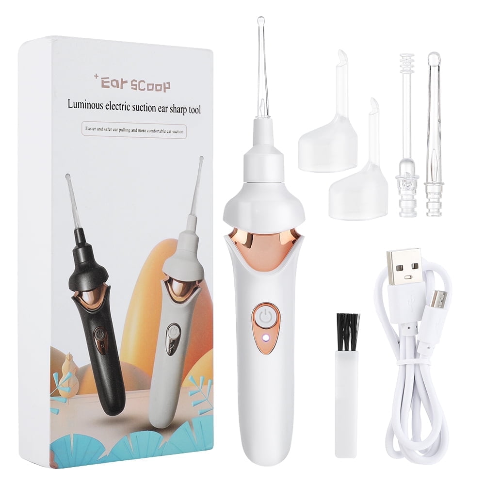Ear Wax Removal, Safety Electric Cordless Vacuum Earwax Remover, Ear Wax Removal Cleaner Painless Cleaning Tool Kit with LED Light Powerful Suction for Adults Kids