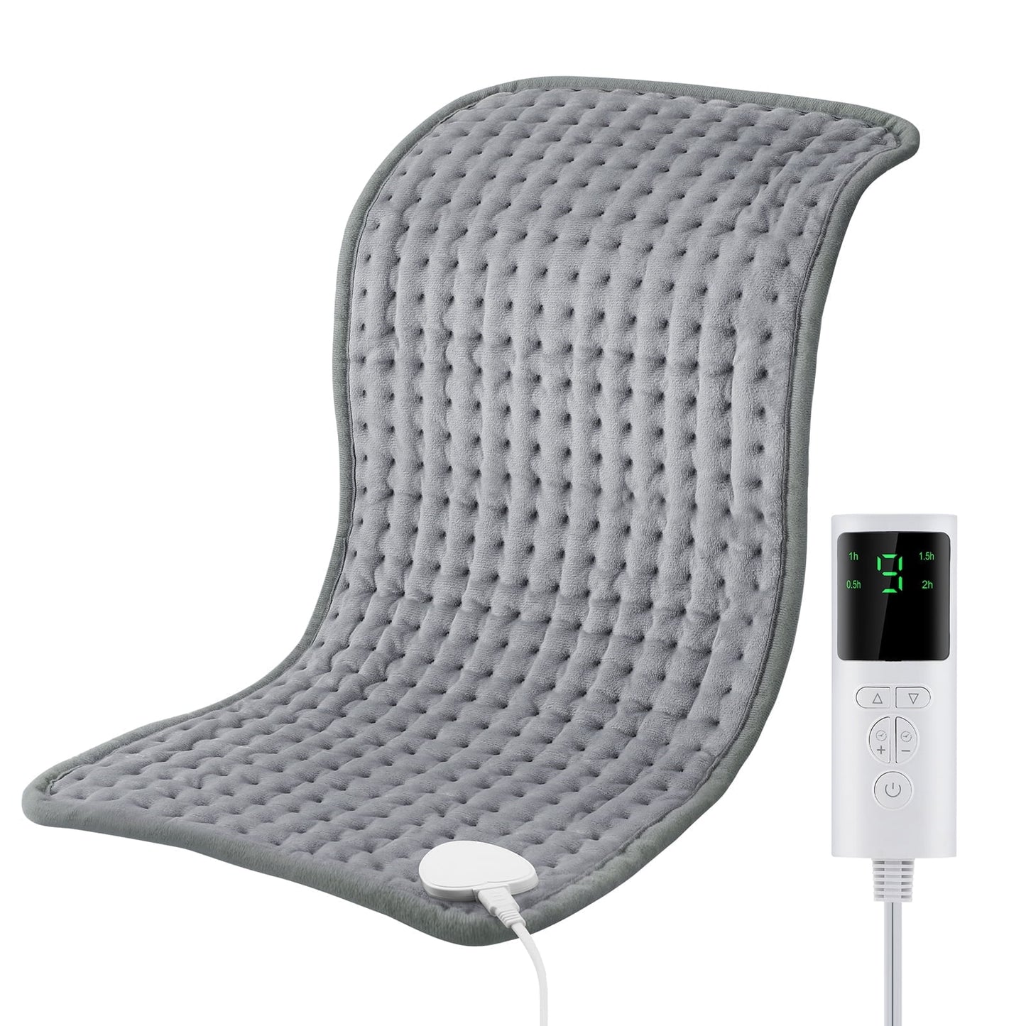 Electric Heating Pad for Back, Neck, Abdomen, Moist Heated Pad for Shoulder, Knee, Hot Pad for Arms and Legs, Dry&Moist Heat & Auto Shut Off,Gifts for Women Men(Gray, 12''×24')